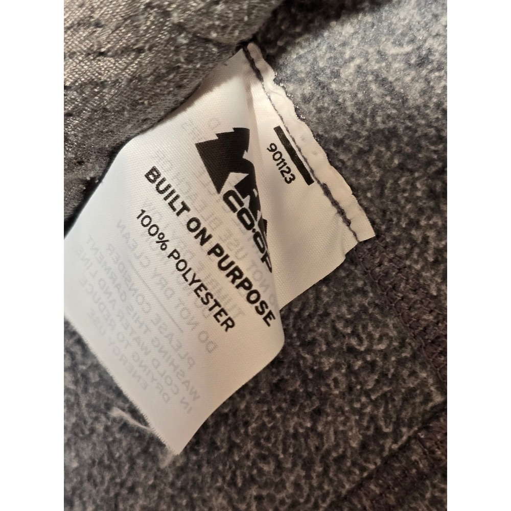 REI Co-op Womens Large Gray Full Zip Fleece Jacket Mock Neck Outdoor Hiking L - Picture 6 of 8